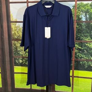 ☀️ Nwt Hold Label mens large navy blue polo shirt